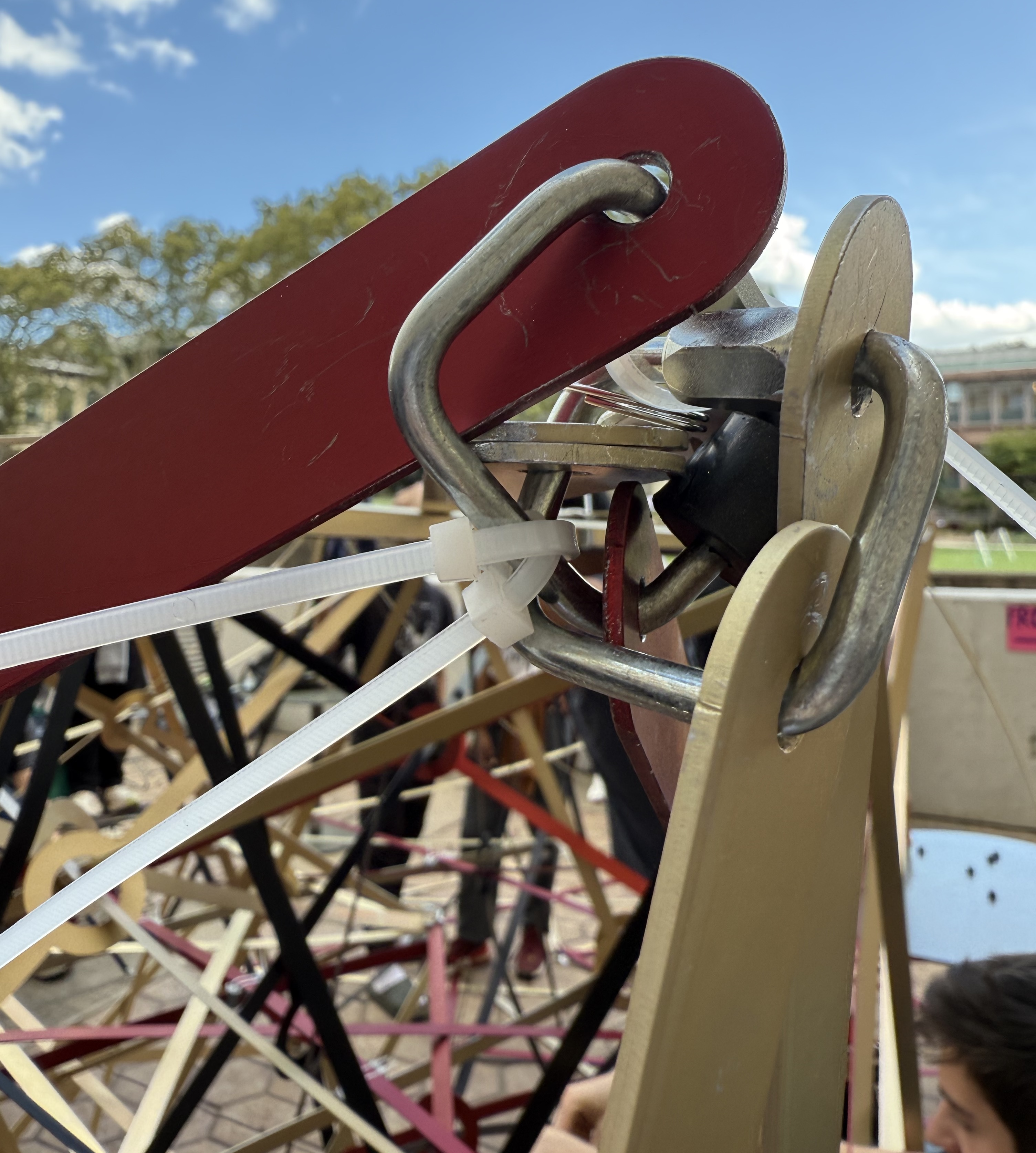 Close-up of the sculpture