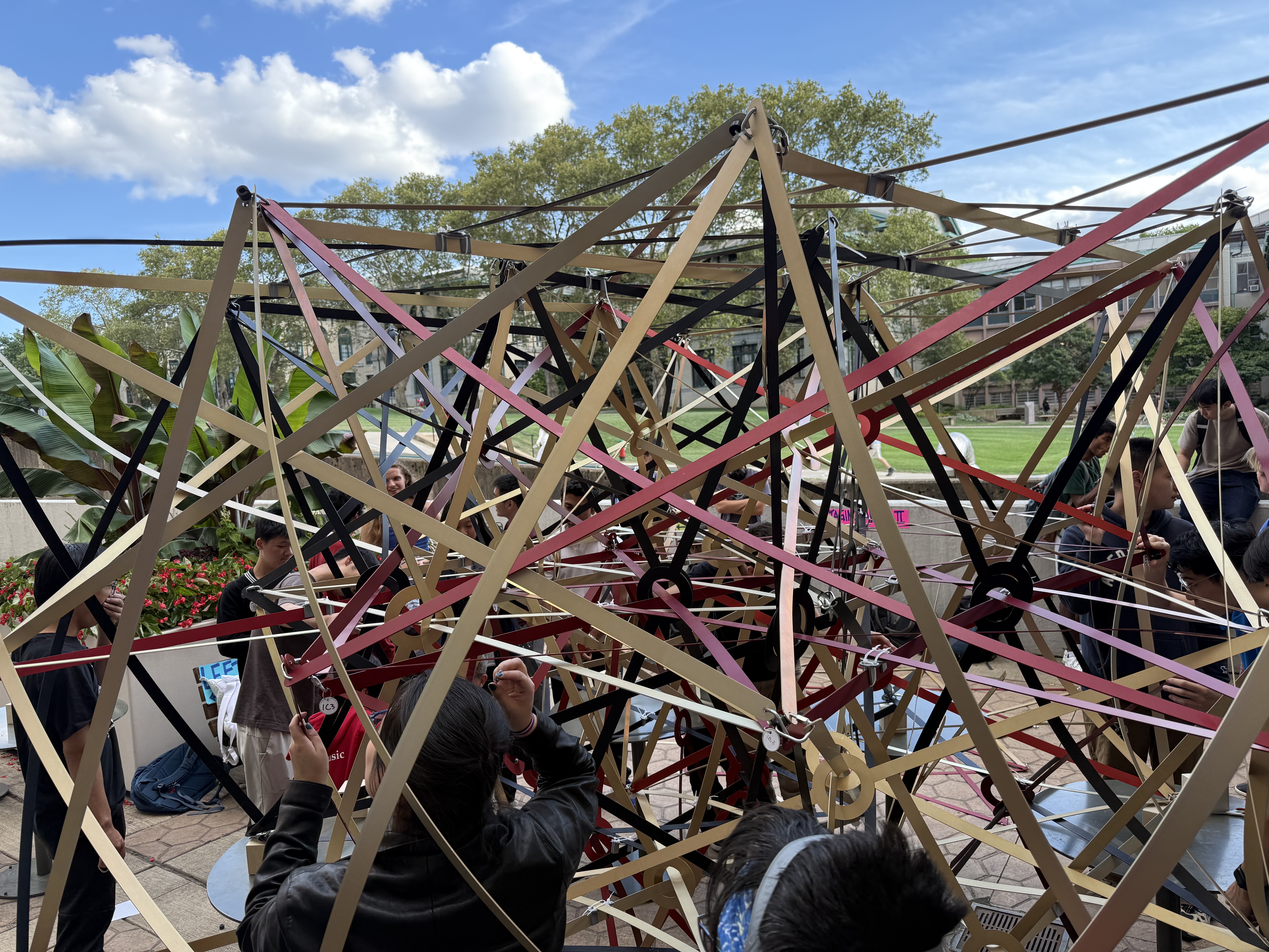 Close-up of the sculpture